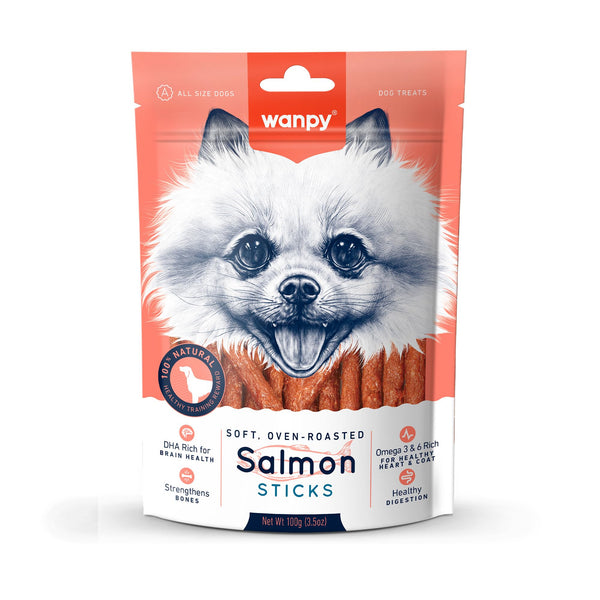 Wanpy Natural Dog Treat | Salmon Sticks 100Gm (Pack of 1) Ingredients